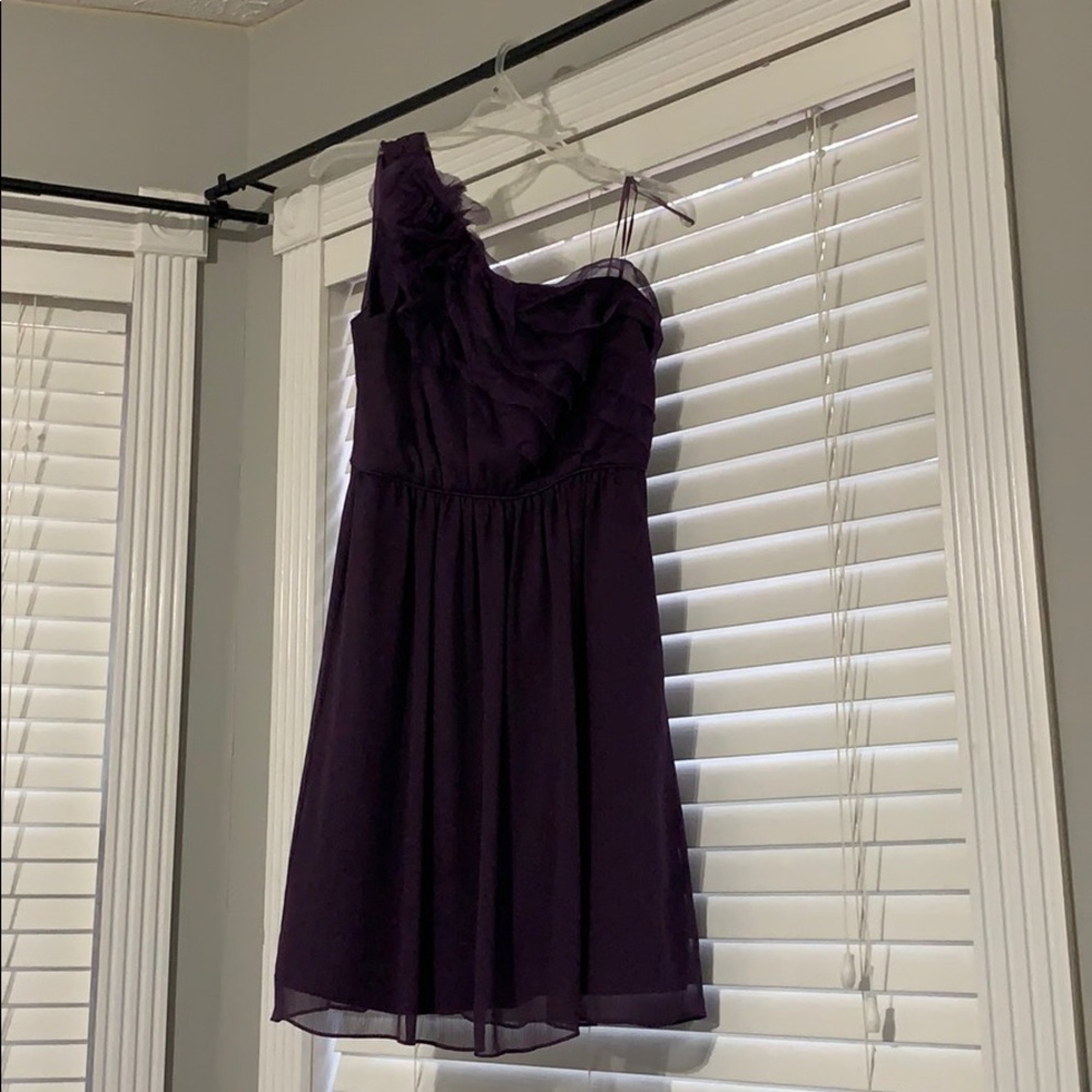 Max and Cleo, Eggplant, One shoulder dress!!